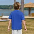 thumbnail image 4 of CCRFTGI Polo Shirt for Kids 2025 Summer Quick Dry Pique Boys Shirts Back To School Lapel Collar Royal Blue Shirts Plain Short Sleeve School Uniform Tshirt,Royal Blue 8-9 Years, 4 of 4