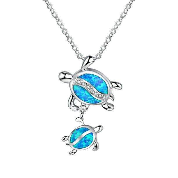 Opal Pulsera Novedad Elástico Tortuga Elástico mar Charm Collares Colgantes