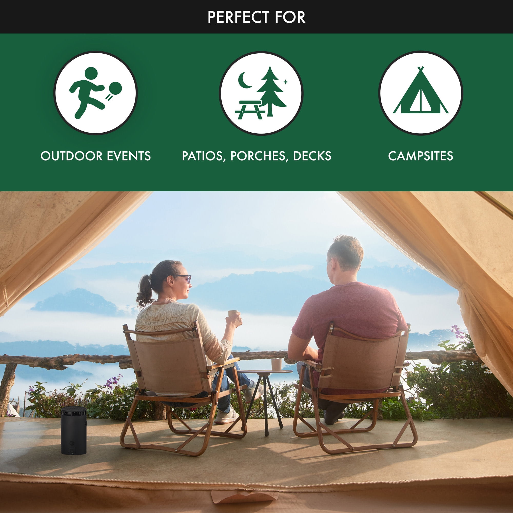 STEM Zone Mosquito Repellent Device Starter Kit with Refill Pod, Easy-to-Use Outdoor Insect Protection with Proven Essential Oils, People and Pet Safe, Solar and USB-C Charger, Waterproof (Pack of 1)