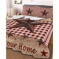 thumbnail image 3 of Quilts Twin XL Size, Country Star Farm Soft Comforter Bedding Set for Bed, Farmhouse Plaid Texas Vintage Fruit Lightweight Quilted Bedspread with Pillow Cover(2 Pieces) for All Season, 68x98 Inch, 3 of 6