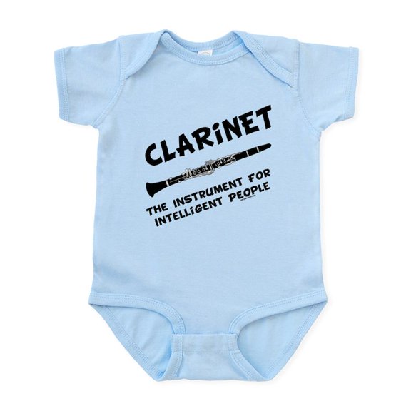 CafePress - Clarinet Genius Infant Bodysuit - Baby Light Bodysuit, Size Newborn - 24 Months