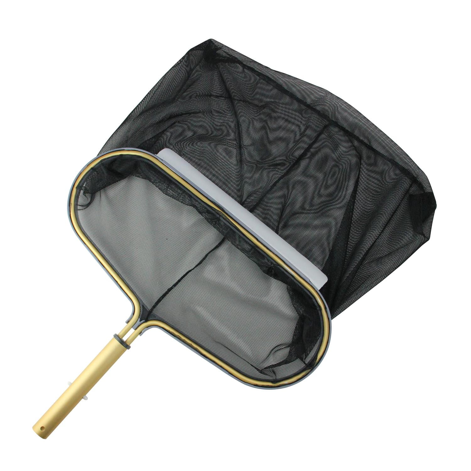 Heavy Duty Aluminum Tube Frame Leaf Pool Rake with Black Net