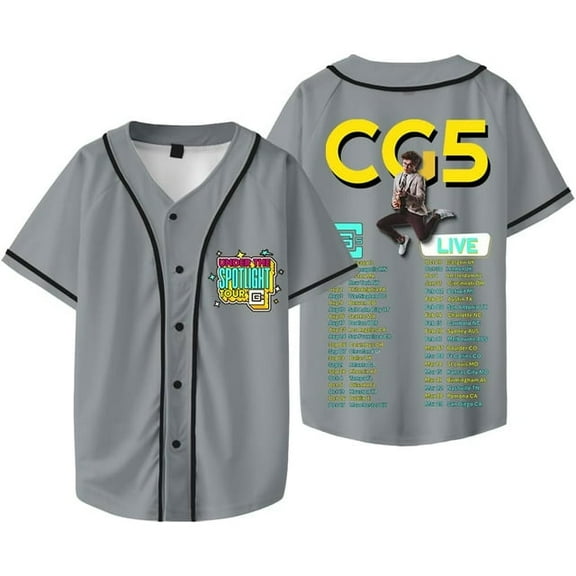 CG5 Under The Spotlight Tour 2025 Baseball Jersey Fashion Short Sleeve Unisex Hip-Hop Outfit