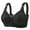 Black, variant on Women’s Traditional Molded Cup Bra for Seniors – Fixed One-Piece Seamless Bra, Smooth Jacquard Pattern with Side Support Rose Gold 40