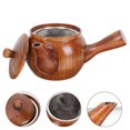 thumbnail image 4 of Wooden Tea Pot With Stainless Steel Strainer Tea Container Household Tea Pot, 4 of 8
