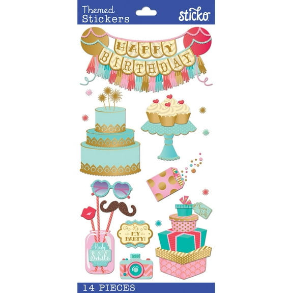 Sticko Fancy Pants Birthday Stickers, 1 Each