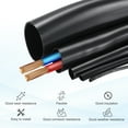 thumbnail image 3 of 2m Cable Sleeve Tubing, 25mm 1 Inch Tube Black Cord Organizer Wire Shielding Sheathing Wrap, 3 of 6
