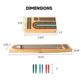 thumbnail image 3 of GSE Games & Sports Expert 3-Track Color Coded Wooden Folding Travel Cribbage Board Game with 6 Plastic Pegs and Peg Storage Slot, 3 of 8