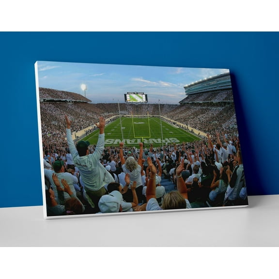 Michigan State Football Stadium Poster or Canvas Wall Art