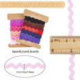 thumbnail image 2 of 4Pcs Colorful Wave Ribbon Sewing Rick Rack Trim Polyester Mixed Color Bending Fringe Trim Woven Fabric Lace Ribbons 0.2Inch, 2 of 6