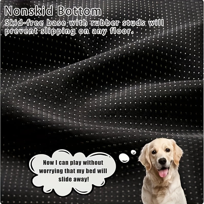 Large Dog Bed With Removable Cover, Luxury Velvet Pet Mattress, Dog Pad for Crate, Non Slip Bottom, Suitable for Large, Medium Dogs 47.2 "x 31.4", Dark Gray