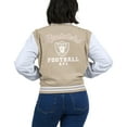 thumbnail image 5 of Women's WEAR by Erin Andrews Tan Las Vegas Raiders Tonal Full-Zip Bomber Jacket, 5 of 5