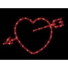 19" Lighted Valentine's Day Heart with Arrow Window Silhouette Decoration
