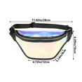 thumbnail image 3 of Hxlamzoo Shiny Clear Waterproof PVC Multicolor Waist Bag for Outdoor Sports, Travel & Concerts - Adjustable Unisex Crossbody Pack, 3 of 6
