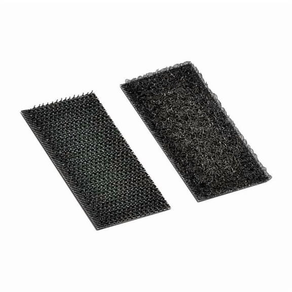 Reclosable Fastener Shapes, Acrylic Adhesive, 2 in, 1 in W, Black, 100 PK