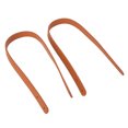 thumbnail image 2 of 2Pcs Bag Hand Strap Split Leather DIY Hand Made Handbag Parts with 8 Sets Light Gold Rivet Set(Brown Yellow ), 2 of 9