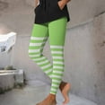 thumbnail image 6 of Idoravan Leggings for Women Women's Halloween Striped Print Leggings Sports Fitness Pants Solid Colored Casual Tight Fitting Tight Peach Hip Yoga Pants Stretch Pants Mint Green XL, 6 of 10