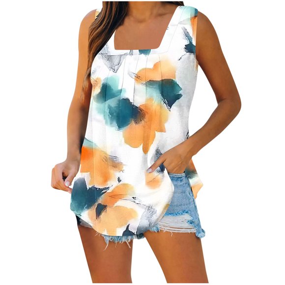 Boovnll Camisoles pour Femmes, T-Shirt Sans Manches à Épingle à la Mode et Confortable pour Femmes, Haut Ample, Camisole pour Femmes, Camisole à Bretelles Spaghetti, Camisole