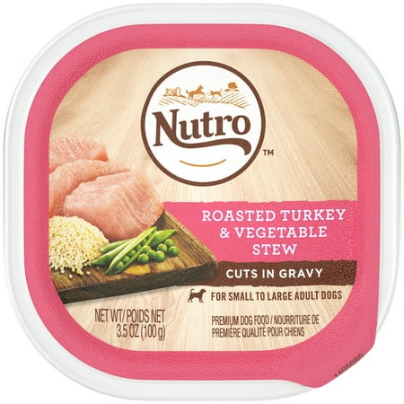 (12 pack) (12 Pack) NUTRO Wet Dog Food Cuts in Gravy Roasted Turkey & Vegetable Stew, 3.5 oz. Tray