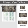 thumbnail image 6 of Rustic Barn Door Kitchen Valance Curtain Rod Pocket Farmhouse Wooden Western Country Privacy Window Valances for Living Room Kitchen 54 by 18 in, 1 Panel, 6 of 6