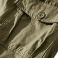 thumbnail image 6 of YLSDY Mens Elastic Waist Button Cargo Shorts Summer Outdoor Hiking Short Pants Comfort Sports Work-Shorts with Pockets Yellow XXXL, 6 of 6
