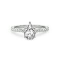 thumbnail image 3 of 3 Carat IGI Certified Pear Shape Lab Grown Diamond Engagement Ring | 14K White Gold | Emily Eternity Lab Diamond Ring | FG-VS1-VS2 Quality Friendly Diamonds, 3 of 6
