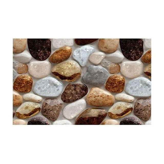 Corridor Stone Patterned Carpet 3D Pebble Design Entrance Mat Washable Floor Rug Bathroom Bedside Kitchen Non