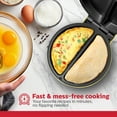 thumbnail image 5 of Holstein Housewares 2-Egg Non-Stick Omelet & Frittata Maker, Yellow/Stainless Steel - Quick Breakfast Cooker for Eggs, Pancakes, and More – Makes 2 Individual Portions, 5 of 8