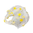 thumbnail image 2 of Bolso de mano con bordado de flores y asas, ideal para ir de compras, picnic o vacaciones. Amarillo, 2 of 9