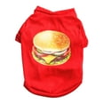 thumbnail image 2 of Flmtop Pet Shirt Cartoon Print Sweat-absorbent Red Color Dog Two-legged T-shirt for Casual Red, 2 of 9