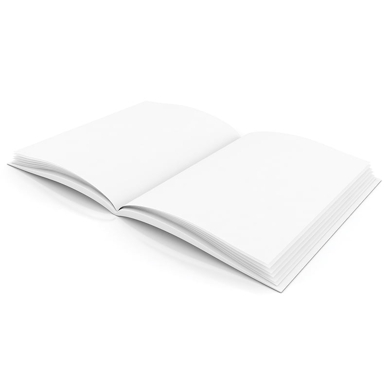 Plain White Blank Book 8w X 6h Hardcover 28 Pages 14 Sheets Walmart Com Walmart Com