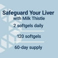 thumbnail image 5 of Life Extension Advanced Milk Thistle, liver health supplement, liver detox, cell division, silymarin, silybin, bioavailable, gluten free, non-GMO, 120 softgels, 5 of 11