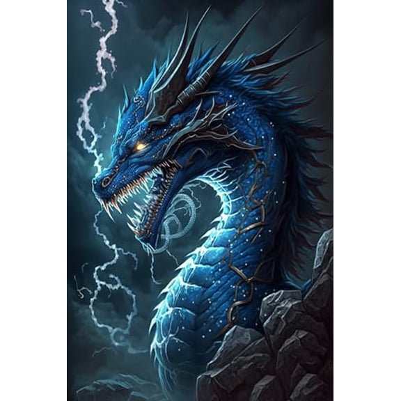 wooden puzzle Dragon with Lightning - like Accents Intelligent Game Fit togather a magic Art for home Decoration or Prensent 300 pieces