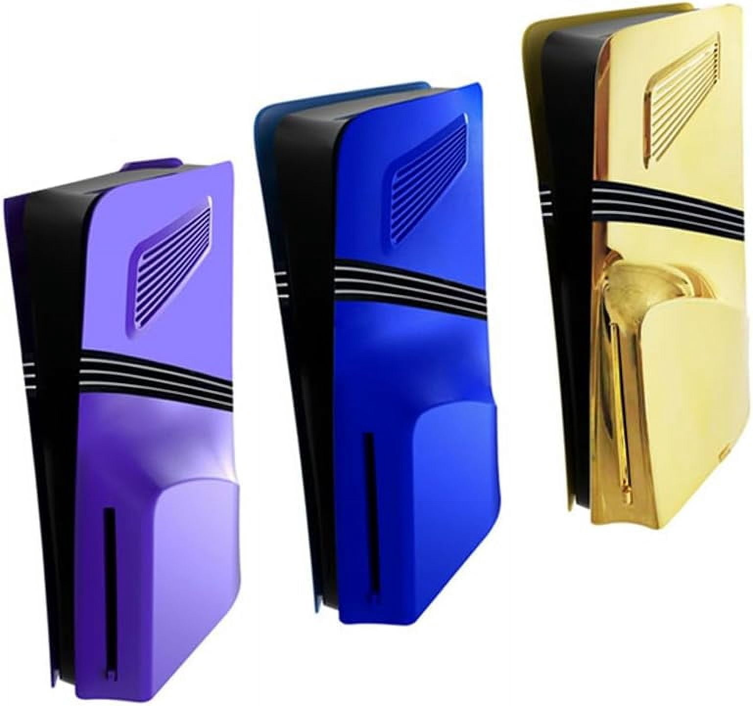 Faceplates for PS5 Pro Disc Edition, for PS 5 Pro Cover Accessories Faceplate, Breathable Side Face Panel Shell Replacement for PS5 Pro Disc Version Plates (Purple)