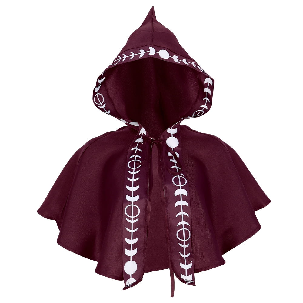 Hemoton Halloween Cowl Cloak Medieval Hood Cosplay Cowl Hood Halloween