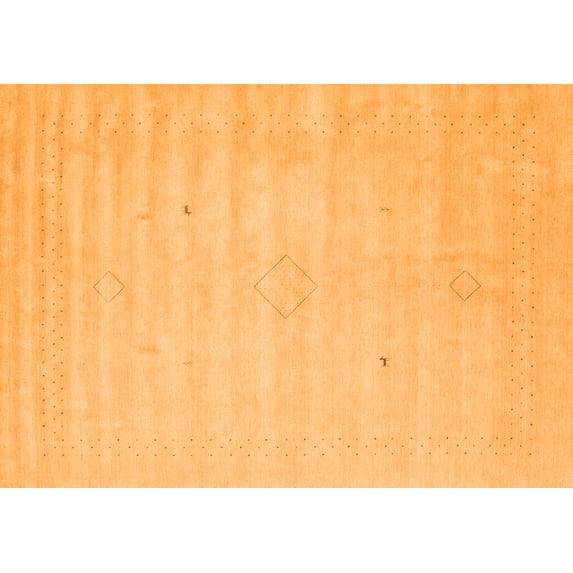 Ahgly Company Indoor Rectangle Solid Orange Modern Area Rugs, 8' x 12'
