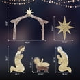 thumbnail image 2 of 6FT Lighted Outdoor Nativity Scene, Christmas Holy Family Set with 190 LED Lights, Xmas Christmas Decoration Ornament for Yards & Lawns, Brown, 2 of 6