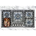 thumbnail image 2 of Combo Parrilla Empotrable y Campana de Pared SUPRA Cristal Templado Negro 5 Quemadores, 2 of 7