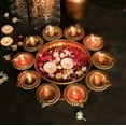 thumbnail image 1 of Diya Shape Flower Decorative Urli Bowl for Home Handcrafte Bowl for Floating 14", 1 of 2