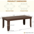 thumbnail image 2 of Table à Manger de Style Ferme de 71 Pouces de Long, Table à Manger Rectangulaire Moderne en Bois de Chêne Rustique Style Ferme pour 6 à 8 Personnes avec Cadre en Bois Robuste, 2 of 5