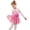 Pink, variant on Ruyang Kids Gymnastics Dance Leotard Sets Girls Long Sleeve Gradient Ballet One‑Piece Shiny Performance Tulle Skirt 5-12 Years