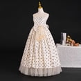 thumbnail image 5 of Girls Princess Dress Sequin Tulle Flower Pageant Birthday Party Wedding Bridesmaid Girl Dresses for 9-15 Years Beige 12-13Years, 5 of 7