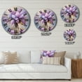 thumbnail image 4 of Designart "Lilacs love expression I" Floral Oversized Wall Clock, 4 of 5