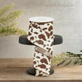 thumbnail image 2 of 2.5" Cowhide Print Ribbon: Brown  White (10 Yards), 2 of 3