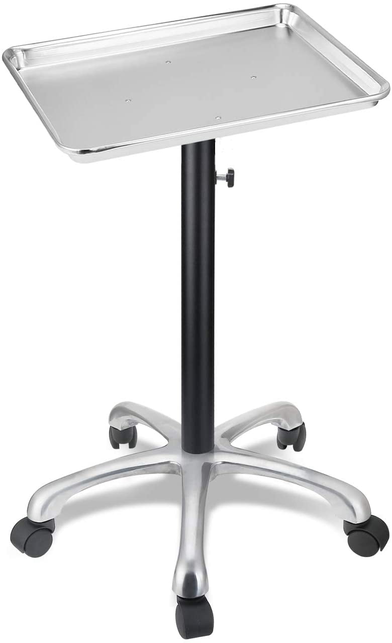 Salon Tray with Metal Feet, Height Adjustable Salon Tray on Wheels, Hair  Color ServiceTray Durable and Non-Rusting - Walmart.com
