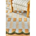 thumbnail image 3 of Handmade Wool Area Rug with Scalloped Edges, Modern Geometric Checkered Pattern, Soft Thick Carpet for Living Room Bedroom Kids Room, 10x14 ft, Gold, 3 of 4