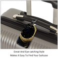 thumbnail image 3 of Square 2Pack PU Leather Golden Moon Cruise Luggage Tag with Privacy Cover and Name ID Tag for Travel Handbags Backpacks Luggage Tags, 3 of 6