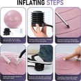 thumbnail image 5 of 4 Sizes Yoga Pilates Ball with Quick Pump Gym Ball for Fitness Workout Pregnancy Therapy Office Home Chair, 5 of 6
