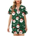 thumbnail image 2 of Fznquz Button Down Womens Pajamas Set Christmas Soft Pjs Xmas Winter 2 Piece Matching Lounge Sets Women, 2 of 5