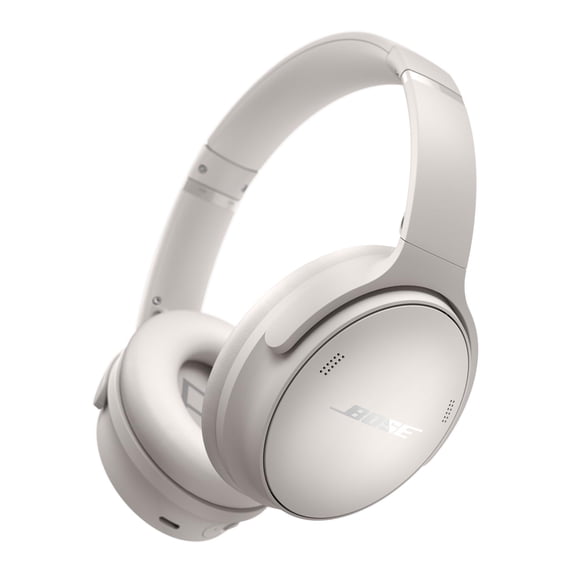 Bose QuietComfort Wireless Noise Cancelling Headphones, Bluetooth Over Ear Headphones with Up to 24 Hours of Battery Life, White Smoke (Renewed)